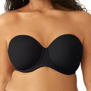 Wacoal Black Full Figure Underwire Strapless Bra Size 38C